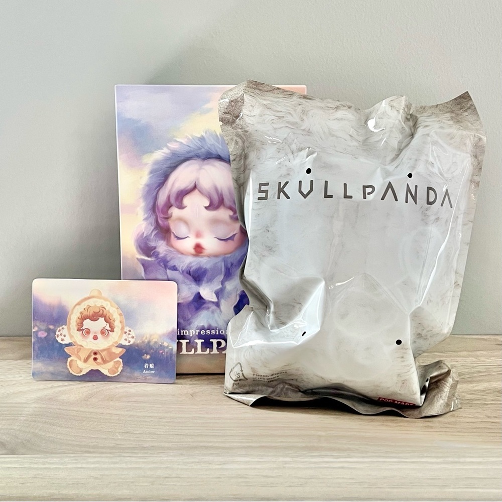 Pop Mart Skullpanda L’impressionnisme Plush Doll Pendant - Amber - Picture 2 of 9